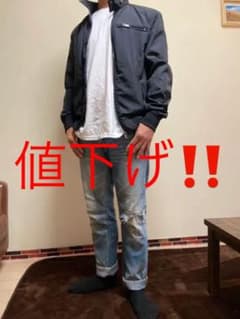 H&M 2WAY シングルライダース　薄手　ナイロンジャンパー　ブルゾンのサムネイル