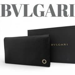 BVLGARI Bulgari Bi-fold Long Wallet Leather Men's Billfold Coin Purse