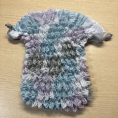 伸縮性 絞り加工 巾着袋 パープル系のサムネイル
