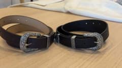 ウエスタン調のベルト2本セットですのサムネイル