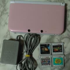 3DS LL ホワイト×ピンク ソフト4つ付きのサムネイル