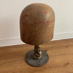 イギリスアンティークビンテージハットメイカーマネキン木製アイアン 