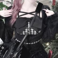 HONEY MEW ビッグリボンシャギーアンサンブルトップス ハニーミュウ