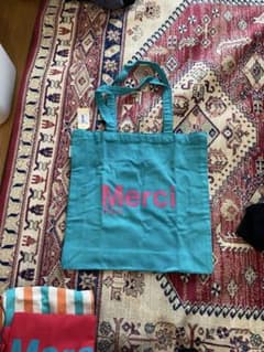 Merci Paris メルシー トートバッグ 大 1点 ターコイズ - メルカリ