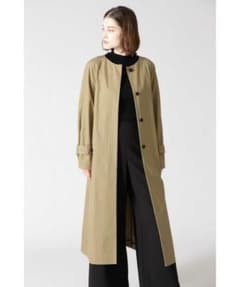 【美品】ADORE コンパクトコットンノーカラーコート 黒 雑誌掲載　M相当 美品】ADORE コンパクトコットンノーカラーコート - メルカリ