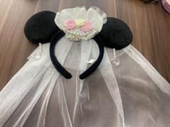 ミニーちゃん　カチューシャ　ウェディング仕様のサムネイル