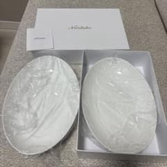 未使用　ノリタケ　ボーンチャイナ　オーバル皿２枚　27cm×18cm 箱付きのサムネイル