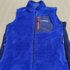 mont-bell キッズ フリース ベスト 青　140のサムネイル