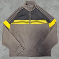 85 adidas トラックジャケット L ガイコツジャージ 茶色 黄 07年製
