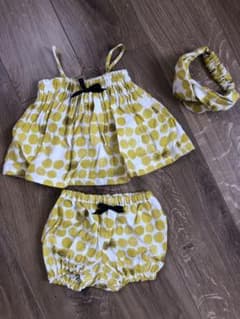 80センチ 女の子 夏服 セットアップ トップス パンツ ハンドメイドのサムネイル