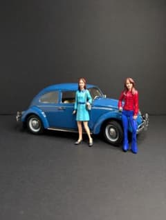 タミヤ1/24フォルクスワーゲン・ビートル ハセガワ 70年代ガールズフィギュア タミヤ1/24フォルクスワーゲン・ビートル ハセガワ 70年代ガールズ