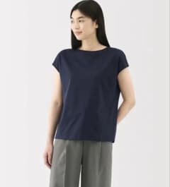 無印良品　フレンチスリーブ（ネイビー）Sサイズのサムネイル