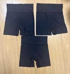 レディース スパッツ 3枚セット ブラックのサムネイル