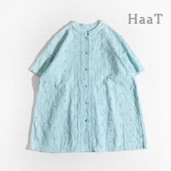 535h*美品 イッセイミヤケ HaaT コットン エンブロイダリー ブラウス 535h*美品 イッセイミヤケ HaaT コットン エンブロイダリー ブラウス