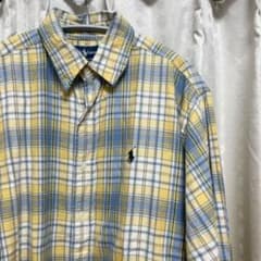 Ralph ラルフローレン チェック　シャツ　ブルー　イエローのサムネイル