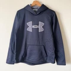 アンダーアーマー パーカー フード 長袖 ネイビー M ポリエステル スポーツ