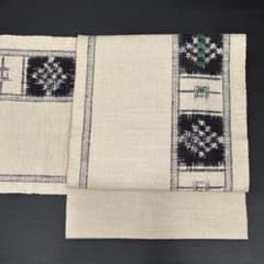 レ*K様 八寸名古屋帯 正絹 西陣織 真綿紬 ベージュso522 八寸名古屋帯 正絹 西陣織 真綿紬 ベージュso522 - メルカリ