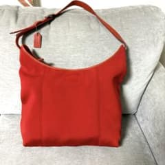 オールドコーチ coach ワンショルダー トート オレンジレッド赤 