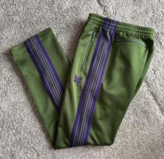 needles トラックパンツ ナロー S グリーン パープル ニードルズ