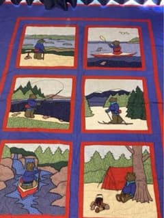【L.L.Bean 】70’S ・80’Sラグ  タペストリー  マルチカバーのサムネイル