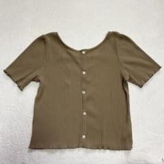 RETRO GIRL リブ編み半袖Tシャツ 2wayのサムネイル