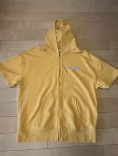 GAP 1969 半袖ジップアップパーカー イエロー Lのサムネイル