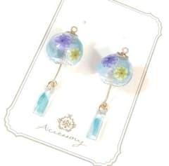 風鈴ピアス✨️紫陽花　あじさいのサムネイル