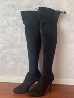 ニーハイブーツ ロングブーツ 黒　381/2