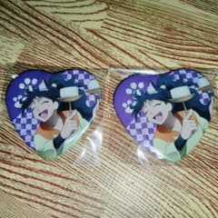 忍たま乱太郎 久々知兵助 ナンジャタウン ハート缶バッジ 2点セット