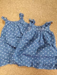 【GAP】花柄 デニム風 ワンピース 2枚セットのサムネイル