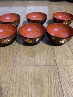 お椀秀衡塗　6客セットのサムネイル