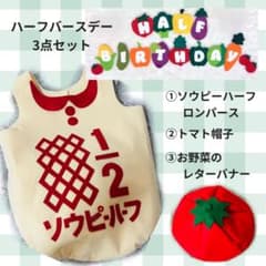 ハーフバースデー 3点セット ソウピーハーフ ロンパースのサムネイル