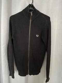 FRED PERRY リブ編みセーター XS 黒のサムネイル
