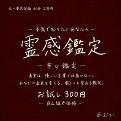 【初回限定お試し価格】辛口・霊視鑑定 お試し300円｜元・東京対面60分2万円のサムネイル
