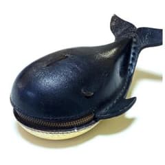 【未使用】鴻池製作所　クジラ貯金箱　本革 鯨の貯金箱 本革製 *＊*… 鴻池製作所 レザークラフト くじら
