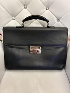 BVLGARI ブルガリビジネスバッグ 黒 レザー　ビンテージ物のサムネイル