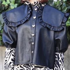 sister jane ブラウス　ハート　レザー　ブラックのサムネイル