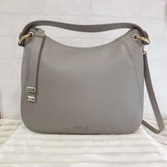 美品】FURLA フルラ シエナ ワンショルダー ホーボー グレージュ