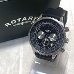 極美品 ROTARY クロノグラフ デイト パイロット アビエーター - メルカリ