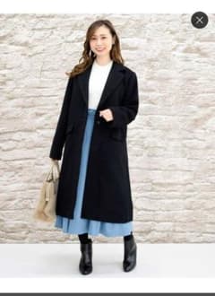 エイミーパールパウダーシュガー バックフリルチェスターコートのサムネイル