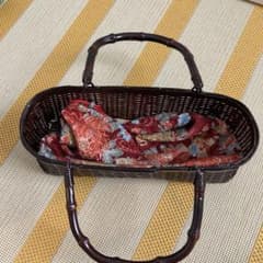 浴衣　カゴバッグ　夏祭りのサムネイル