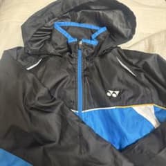 YONEX フード付きジャケット 黒/青Oサイズ ヨネックス フード付きジャケット 黒青 - メルカリ