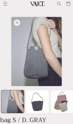 完売品 百々千晴さん♡vakt.ヌビバッグSサイズ Dグレー ステッカー付き