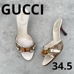 Gucci バンブー装飾 ハイヒールミュール　サイズ34.5 GUCCI Horse Bit Bambooミュール 34.5 - メルカリ