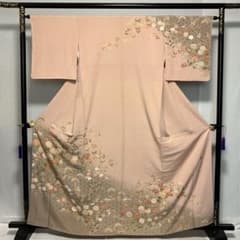 D286 訪問着 花模様 落款入 正絹 着物 袷 極美品 - メルカリ
