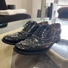 Church's burwood スタッズ レザーシューズ 38 - メルカリ