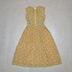 70s 80s vintage 小花柄ワンピース 黄 レトロ y2kのサムネイル