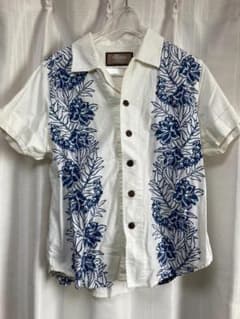 Aloha MADE　花柄刺繍 半袖シャツのサムネイル