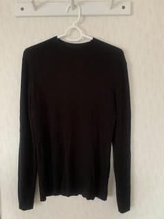 GU ジーユー　リブハイネックセーター　長袖　黒　XL