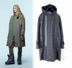 sacai サカイ check bonding coat コート ドッキング - メルカリ
